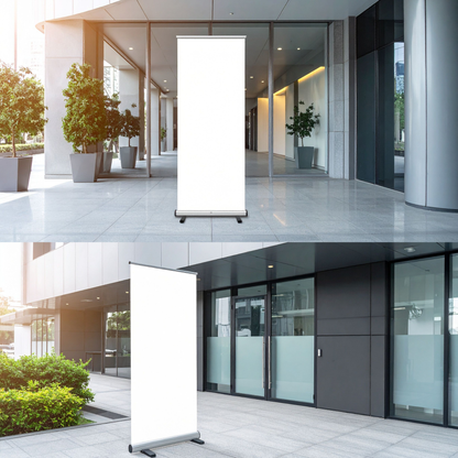 Custom Roll-Up Banner – 33.5" x 80" Premium Retractable Display with Carrying Case