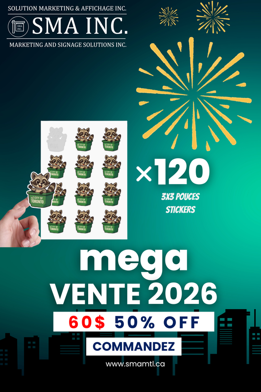 120 x Stickers 3inch x 3 inch promotion WoW!