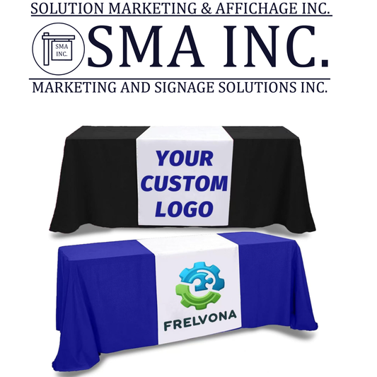 Custom Printed Table Runner – Add Your Logo, Text, or Image | High-Quality Fabric Display